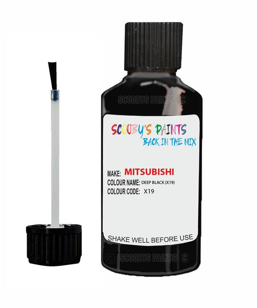 mitsubishi colt deep black code x19 touch up paint 2004 2007 Scratch Stone Chip Repair 