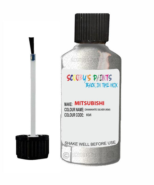 mitsubishi lancer diamante silver code km touch up paint 2004 2006 Scratch Stone Chip Repair 