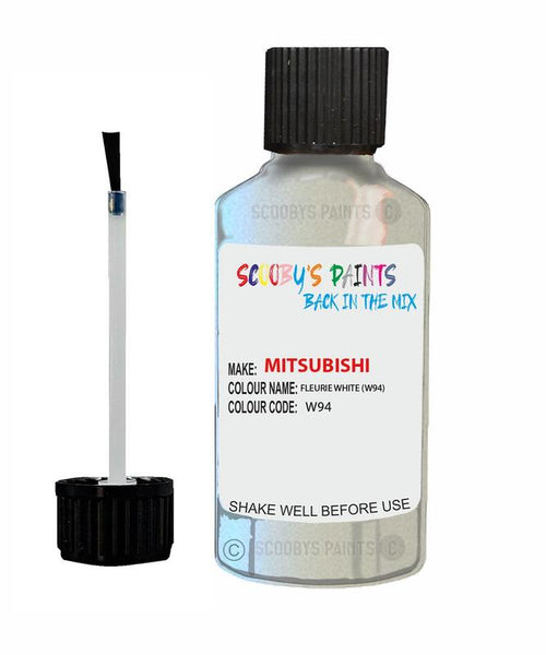 mitsubishi colt fleurie white code w94 touch up paint 1992 2001 Scratch Stone Chip Repair 