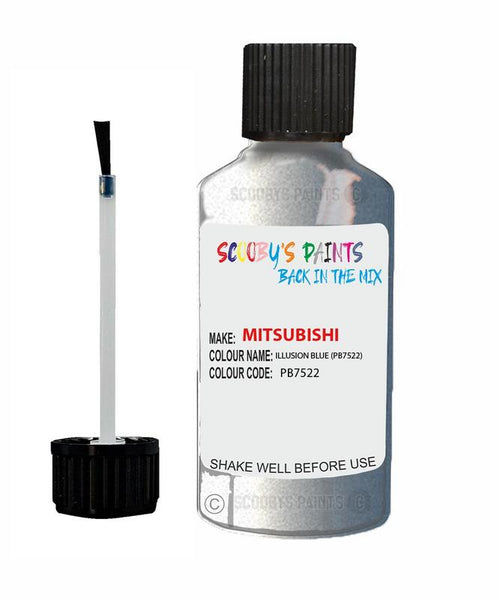 mitsubishi colt illusion blue code pb7522 touch up paint 2004 2008 Scratch Stone Chip Repair 