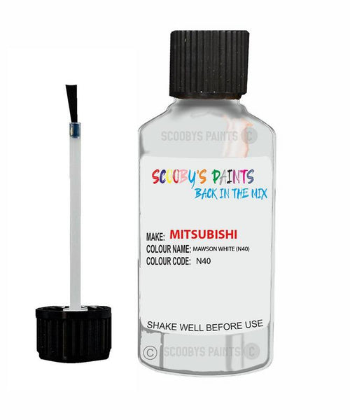 mitsubishi colt mawson white code n40 touch up paint 1998 2015 Scratch Stone Chip Repair 
