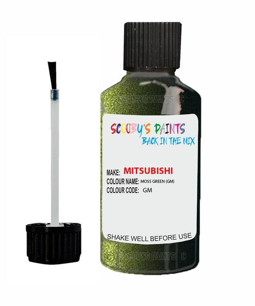 mitsubishi lancer moss green code gm touch up paint 1998 2004 Scratch Stone Chip Repair 