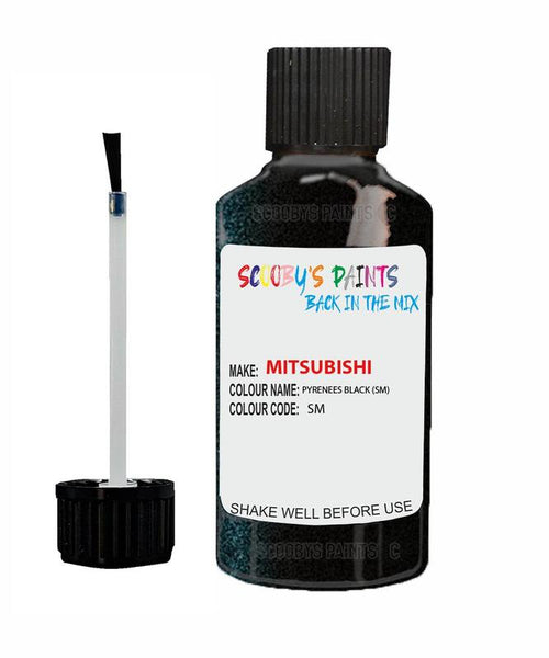 mitsubishi colt pyrenees black code sm touch up paint 1996 2000 Scratch Stone Chip Repair 
