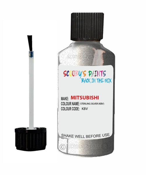 mitsubishi lancer sterling silver code kbv touch up paint 2014 2020 Scratch Stone Chip Repair 