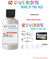 Mitsubishi Delica Pure White paint code location sticker plate Zvr Touch Up Paint