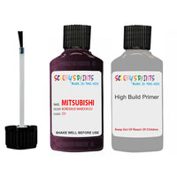 Mitsubishi L200 Bordeaux Maroon Code Dj Touch Up Paint with anit rust primer undercoat