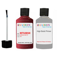 Mitsubishi Pajero Bordeaux Red Code Pr7 Touch Up Paint with anit rust primer undercoat
