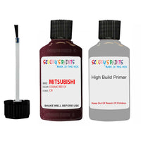 Mitsubishi Lancer Cognac Red Code Cr Touch Up Paint with anit rust primer undercoat