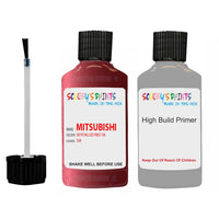 Mitsubishi Delica Seychlles Red Code S8 Touch Up Paint with anit rust primer undercoat