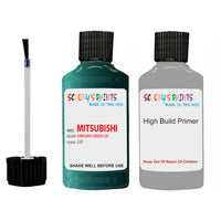Mitsubishi Lancer Viridiam Green Code Gr Touch Up Paint with anit rust primer undercoat