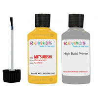 Mitsubishi Lancer Yellow Code Ac10911 Touch Up Paint with anit rust primer undercoat