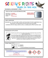 Mitsubishi L300 Arctic Blue Code B80 Touch Up paint instructions for use how to paint car
