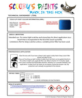 Mitsubishi Colt Atlantis Blue Code T96 Touch Up paint instructions for use how to paint car