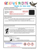 Mitsubishi Colt Black Code Cnx18002 Touch Up paint instructions for use how to paint car