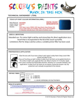 Mitsubishi L200 Blue Code B34 Touch Up paint instructions for use how to paint car