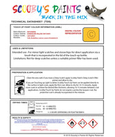 Mitsubishi Colt Dandelion Yellow Code Cmy10001 Touch Up paint instructions for use how to paint car