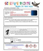 Mitsubishi L200 Dark Blue Code Ac11034 Touch Up paint instructions for use how to paint car
