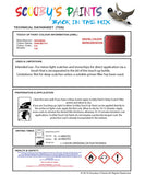 Mitsubishi Colt Dark Red Code P14 Touch Up paint instructions for use how to paint car