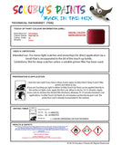 Mitsubishi Lancer Deep Red Code Sk Touch Up paint instructions for use how to paint car