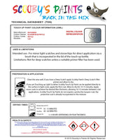 Mitsubishi Colt Illusion Blue Code Pb7522 Touch Up paint instructions for use how to paint car