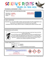 Mitsubishi Space Star Iona Blue Code T26 Touch Up paint instructions for use how to paint car