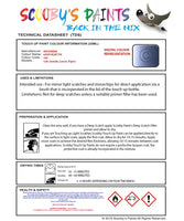 Mitsubishi Colt Light Blue Code T49 Touch Up paint instructions for use how to paint car