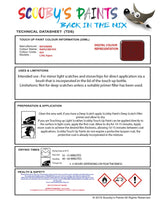 Mitsubishi Pajero Maple Red Code R54 Touch Up paint instructions for use how to paint car