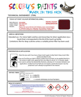 Mitsubishi Lancer Red Code Cmr17001 Touch Up paint instructions for use how to paint car