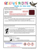 Mitsubishi Colt Red Code Cmr17001 Touch Up paint instructions for use how to paint car