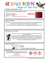 Mitsubishi Space Gear Rio Red Code Cmr10020 Touch Up paint instructions for use how to paint car