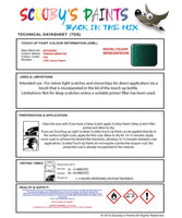 Mitsubishi L300 Tundra Green Code Tgr Touch Up paint instructions for use how to paint car