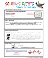 Mitsubishi Lancer White Code W2 Touch Up paint instructions for use how to paint car