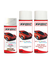 mazda cx7 crystal white aerosol spray car paint clear lacquer 34k With primer anti rust undercoat protection