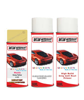 mazda 2 honey yellow aerosol spray car paint clear lacquer a4b With primer anti rust undercoat protection
