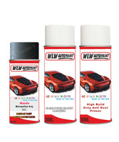 mazda 5 metropolitan grey aerosol spray car paint clear lacquer 36c With primer anti rust undercoat protection