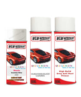 mazda 3 snowflake white aerosol spray car paint clear lacquer 25d With primer anti rust undercoat protection