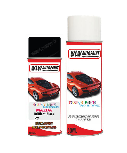 mazda cx7 brilliant black aerosol spray car paint clear lacquer pxBody repair basecoat dent colour