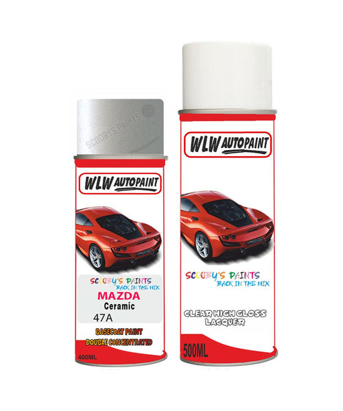 mazda 2 ceramic aerosol spray car paint clear lacquer 47aBody repair basecoat dent colour