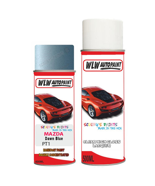 mazda 2 dawn blue aerosol spray car paint clear lacquer pt1Body repair basecoat dent colour