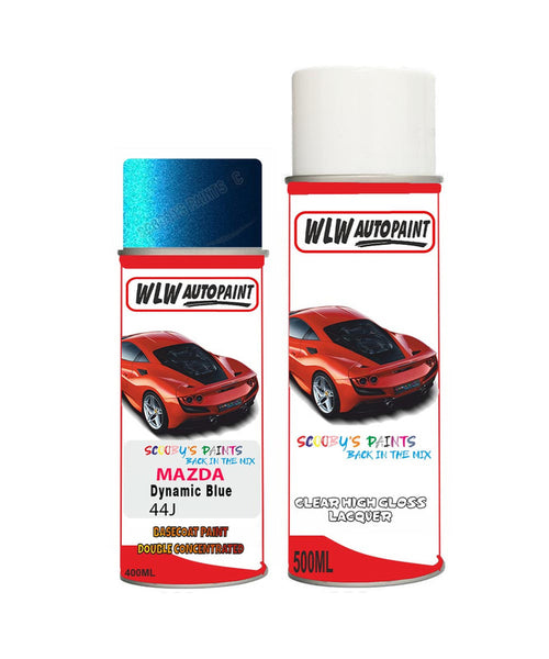 mazda 2 dynamic blue aerosol spray car paint clear lacquer 44jBody repair basecoat dent colour