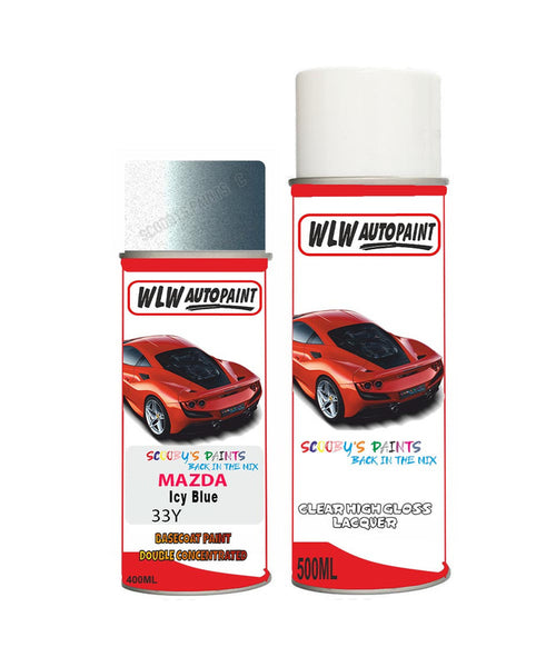 mazda cx7 icy blue aerosol spray car paint clear lacquer 33yBody repair basecoat dent colour