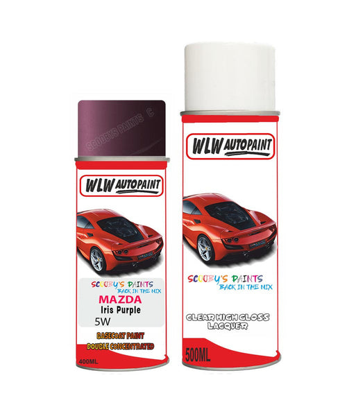 mazda mx6 iris purple aerosol spray car paint clear lacquer 5wBody repair basecoat dent colour