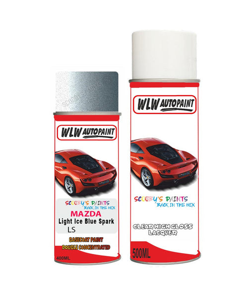 mazda 6 light ice blue spark aerosol spray car paint clear lacquer lsBody repair basecoat dent colour
