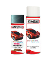 mazda 2 neptune green aerosol spray car paint clear lacquer 2kqcwwaBody repair basecoat dent colour