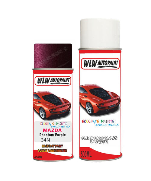 mazda 3 phantom purple aerosol spray car paint clear lacquer 34nBody repair basecoat dent colour