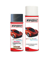 mazda cx3 polymetal grey aerosol spray car paint clear lacquer 47cBody repair basecoat dent colour