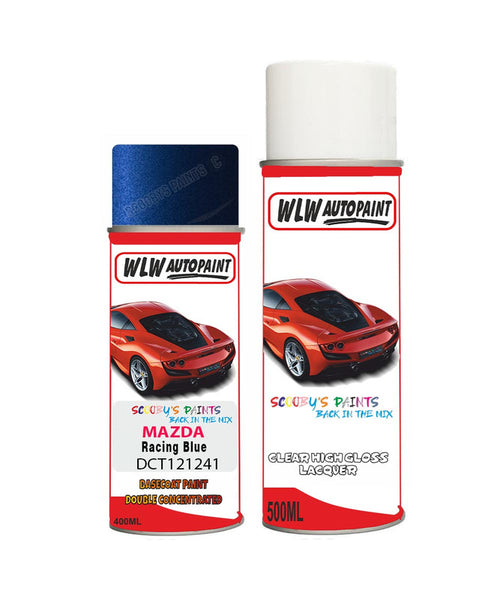 mazda 3 racing blue aerosol spray car paint clear lacquer dct121241Body repair basecoat dent colour
