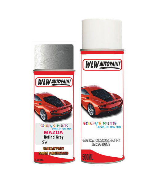 mazda 3 refind grey aerosol spray car paint clear lacquer svBody repair basecoat dent colour