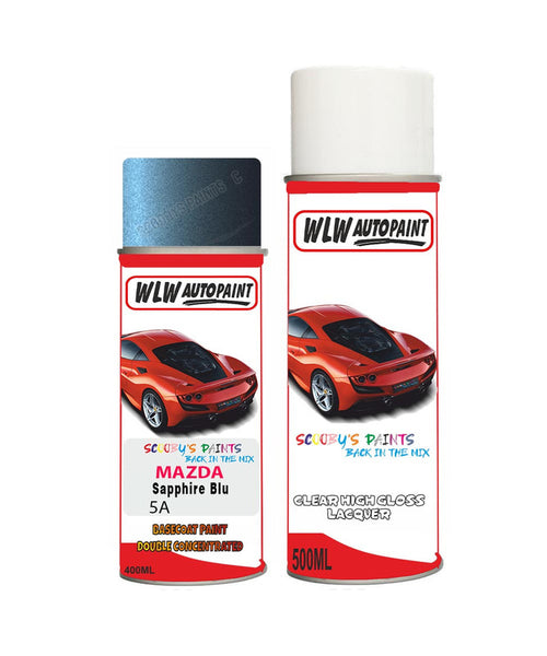 mazda mx6 sapphire blu aerosol spray car paint clear lacquer 5aBody repair basecoat dent colour
