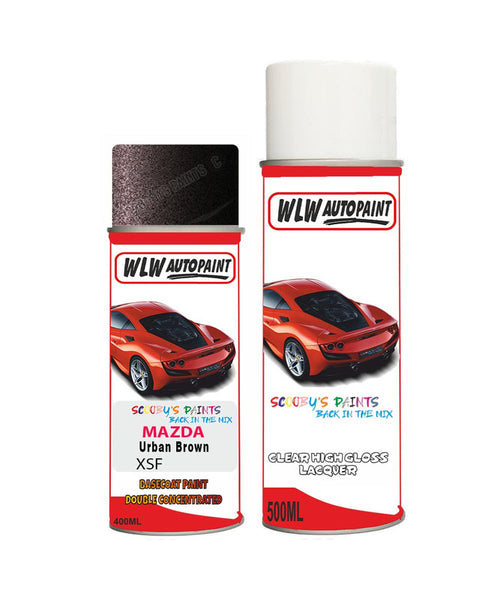 mazda cx9 urban brown aerosol spray car paint clear lacquer xsfBody repair basecoat dent colour